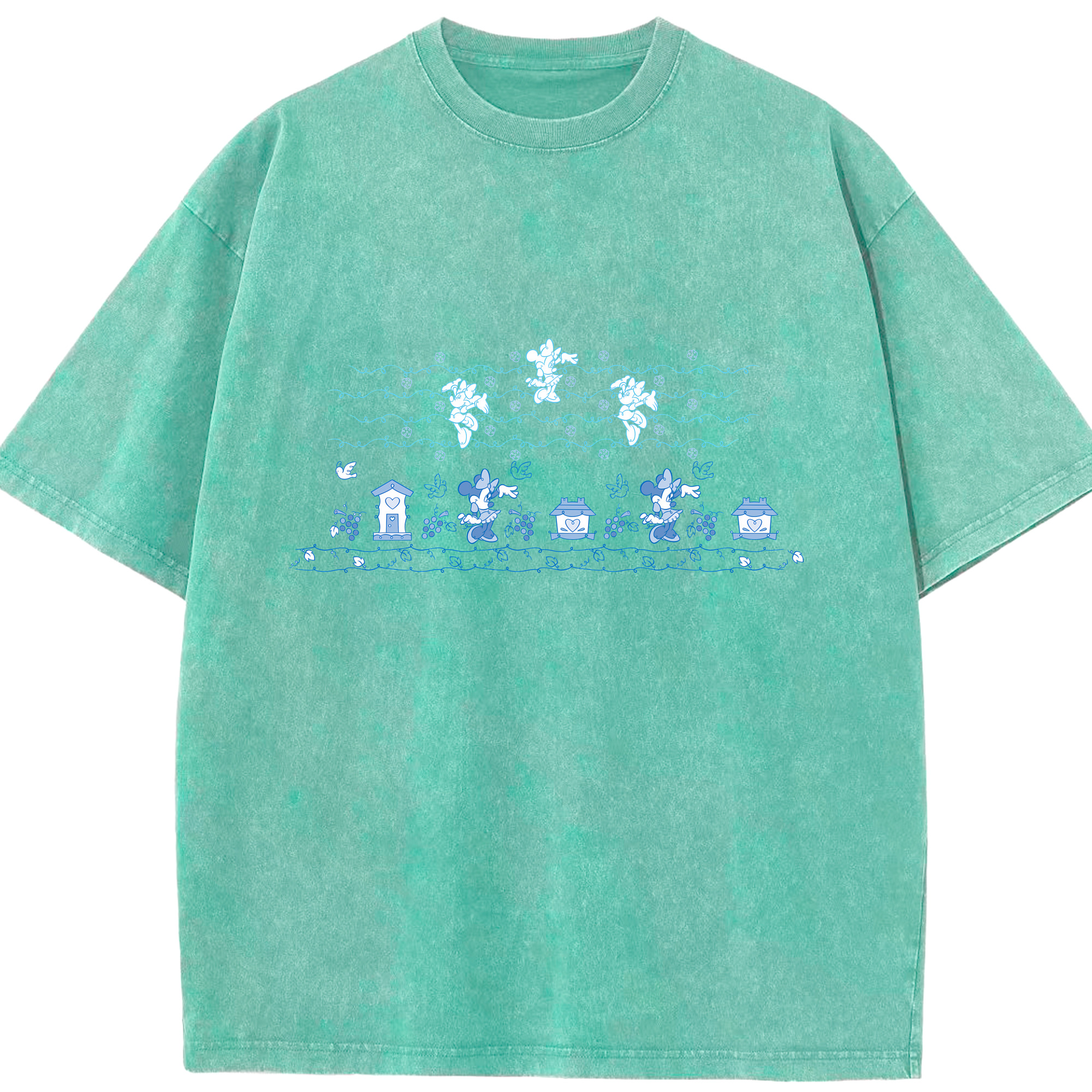 （画像用） ミッキーマウス Mickey Mouse 綿100% ヴィンテージ風 半袖Tシャツ（フロントプリント）